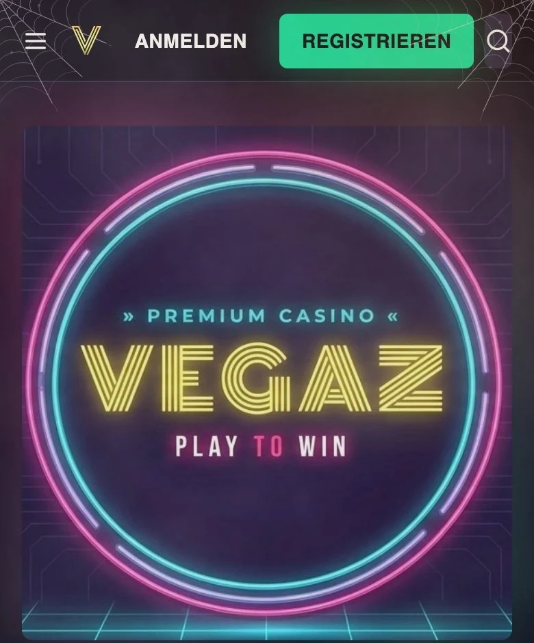 Vegaz Casino in der mobilen Ansicht